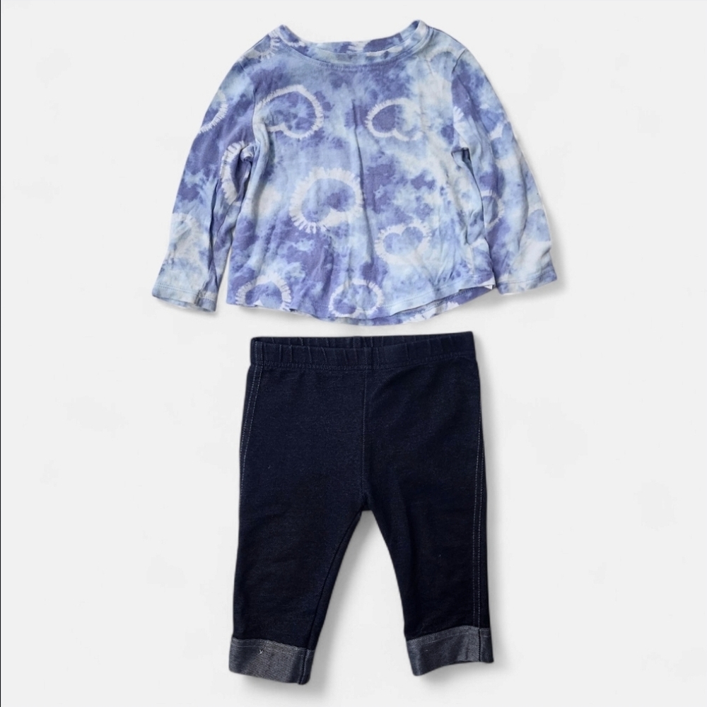 🎉Old Navy 18-24M Toddler Girl Tie Dye Top & Jeggings Outfit